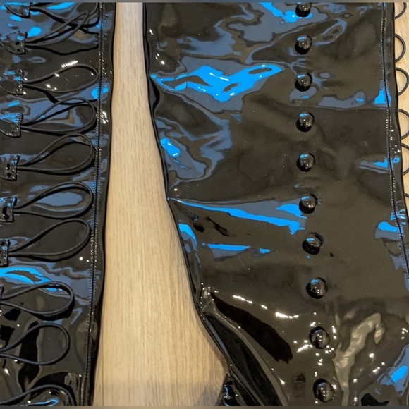 CHRISTIAN LOUBOUTIN Epic French 100mm Over-the-Knee Patent Stiletto Boot- SZ 40 - Picture 6 of 15